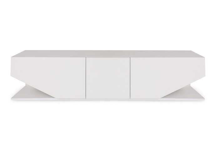 Hanah Home Soporte TV Blanco 180x40x30cm Tablero Partículas Melaminado Moderno Elegante